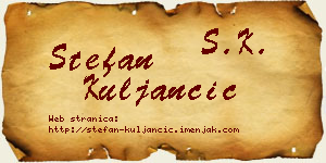 Stefan Kuljančić vizit kartica